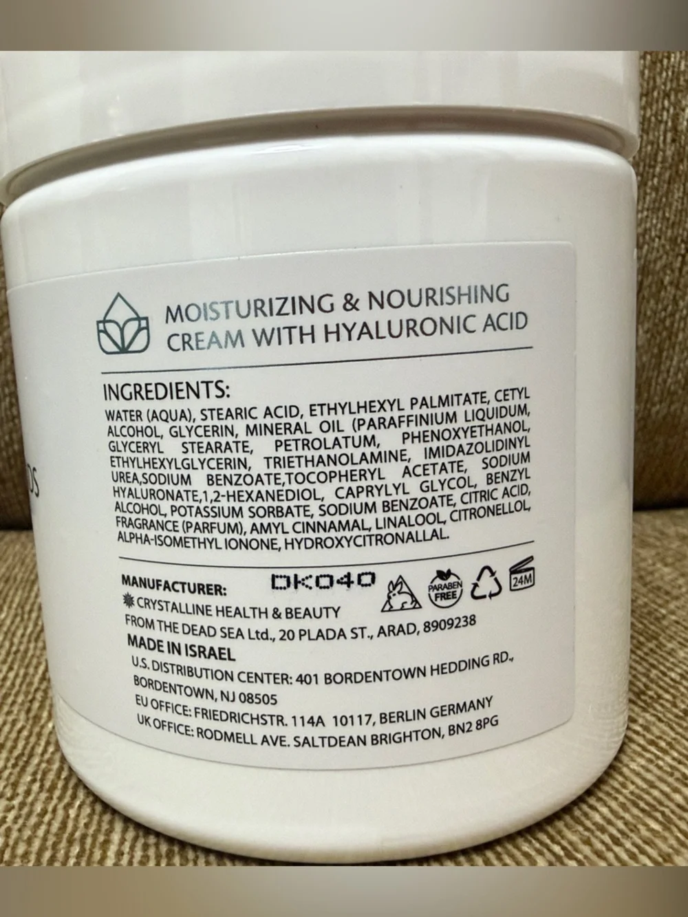 Crystalline Health & Beauty hyaluronic acid